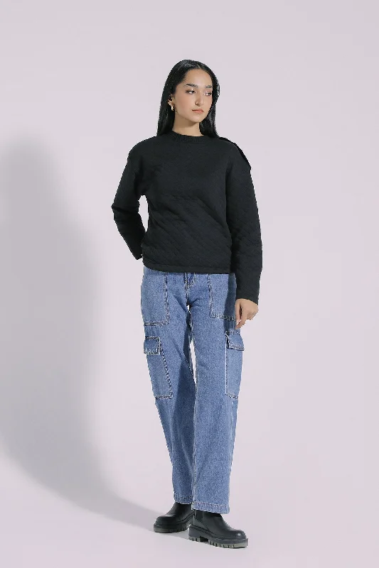 SWEATSHIRT (E0604/108/901) Hoodie with Zipper Versatile Modern