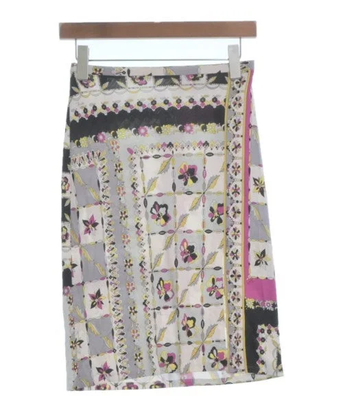 EMILIO PUCCI Knee length skirts pleated skirt texture