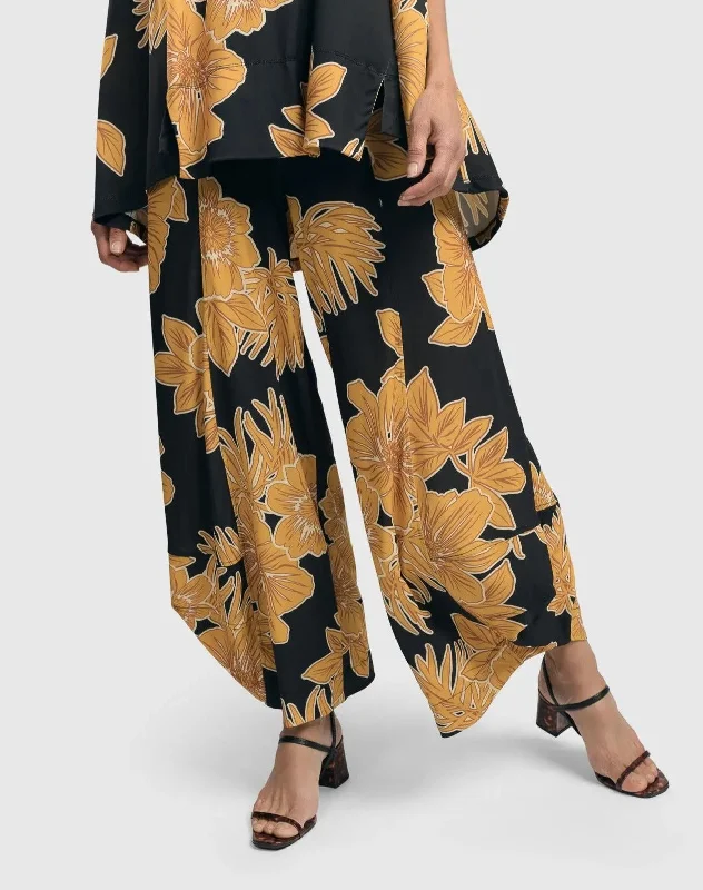 Paradise Punto Pants, Gold Warm Wool Trousers