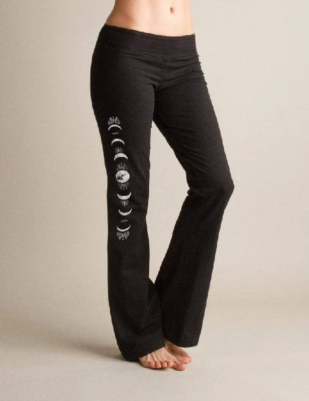 Moon Phase Yoga Pants Formal Linen Trousers