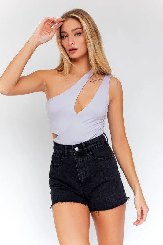 LE LIS Cut-Out Tank Bodysuit v-neck tank top