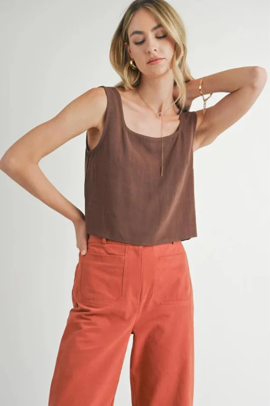 Sugarloaf Tank - Chocolate<br>***Last One*** black tank top