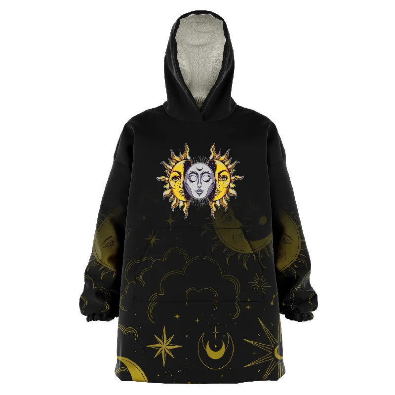 Sun And Moon Snuggle Hoodie Hoodie Jacket Zipper Layering