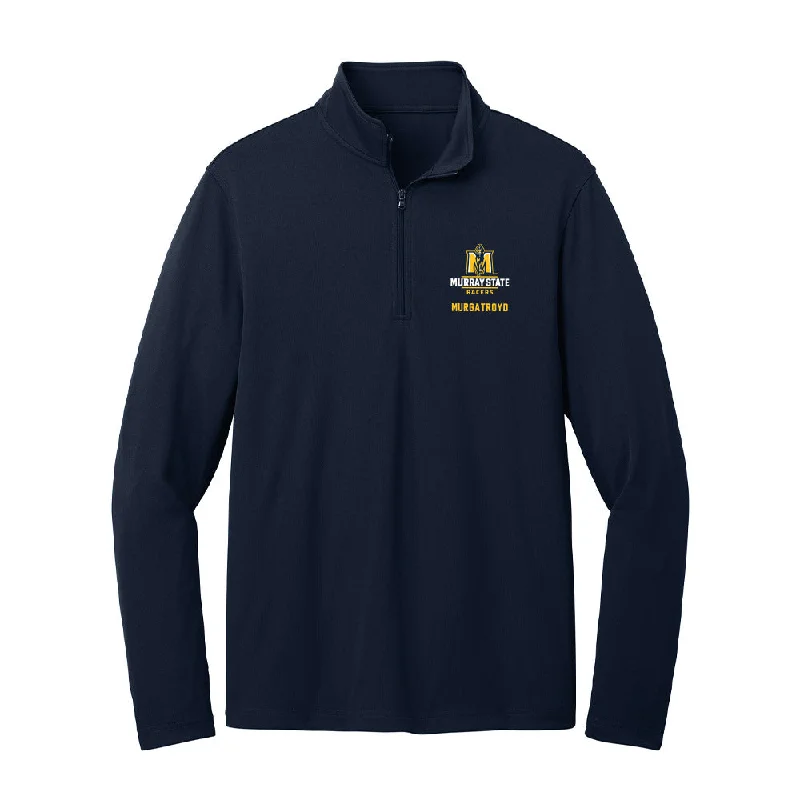 Murray State - NCAA Women's Soccer : Mackenna Murgatroyd - Lightweight Quarter Zip Jacket Front Pockets Side Pockets Patch Pockets