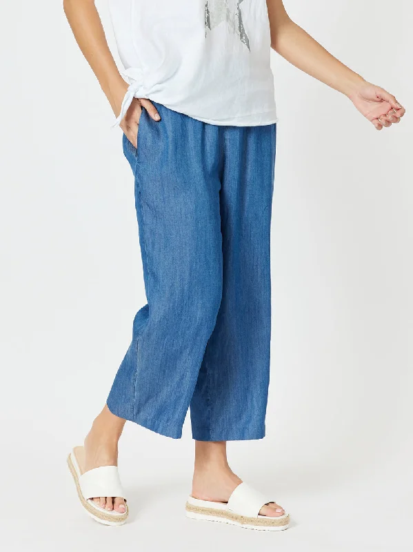 Sea Breeze Pant - Blue Comfortable Denim Leggings