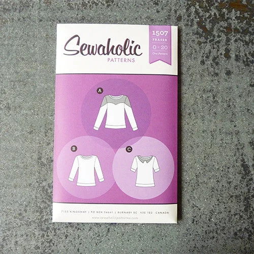 Sewaholic Patterns : Fraser Sweatshirt Hoodie with Pocket Utility Practical