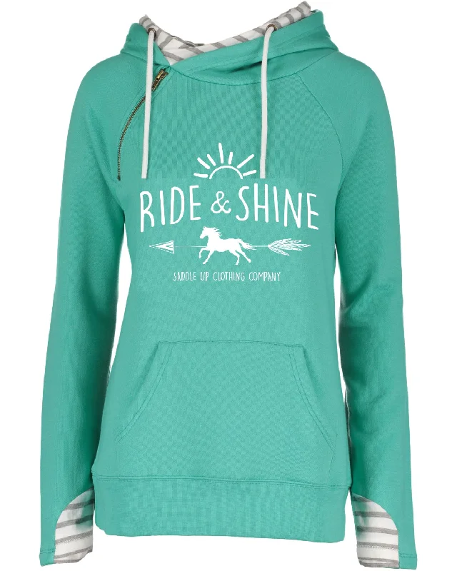 RIDE & SHINE DOUBLE LINED FASHION HOODIE Hoodie with Hem Ribbing Snug Secure