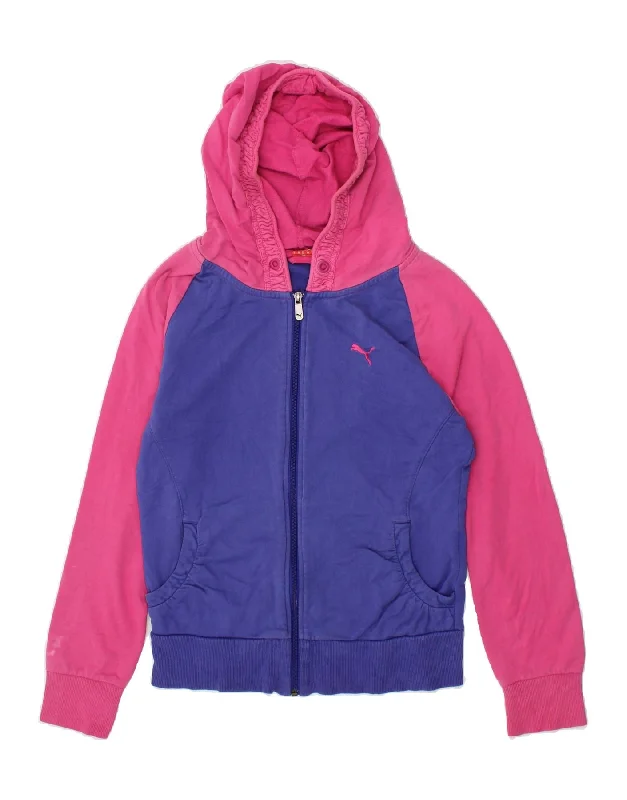 PUMA Womens Zip Hoodie Sweater UK 10 Small Pink Colourblock Long Sweater Short Sweater Cropped Sweater PUMA Womens Zip Hoodie Sweater UK 10 Small Pink Colourblock Long Sweater Short Sweater Cropped Sweater