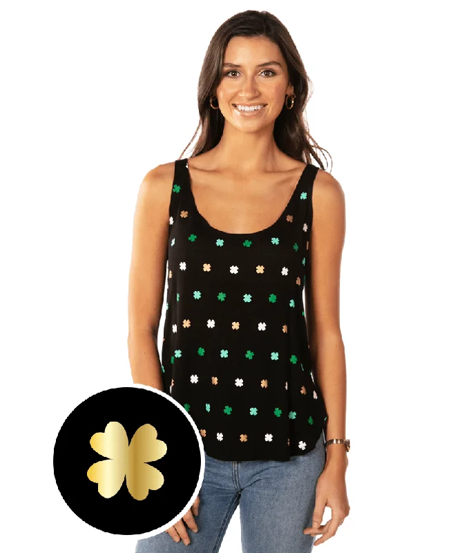 Women's All Over Clover Tank Top gym tank top