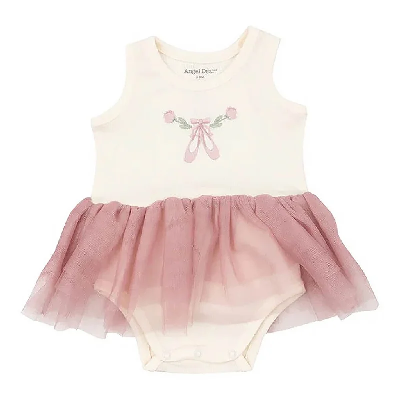 Angel Dear Rib Tank Bodysuit Tutu Sugar Swizzle coral tank top
