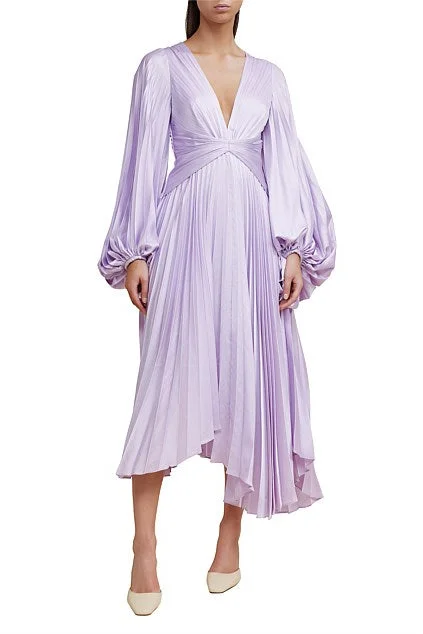 Acler Palms Pleat Dress - Lilac Tunics Essential wardrobe