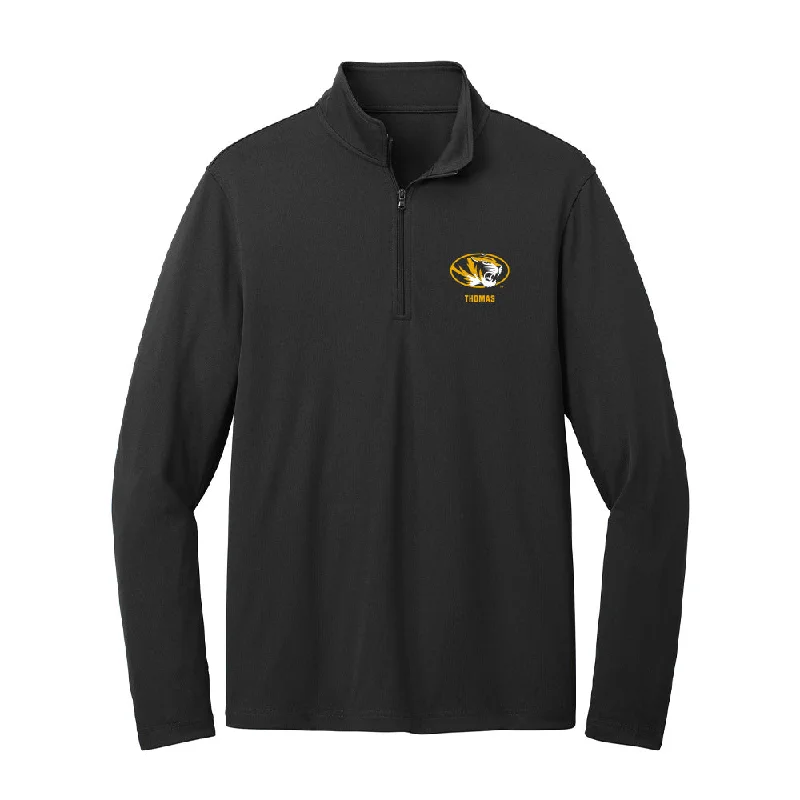 Missouri - NCAA Women's Soccer : Scarlett Thomas - Lightweight Quarter Zip Jacket Wool Jacket Cashmere Jacket Tweed Jacket Missouri - NCAA Women's Soccer : Scarlett Thomas - Lightweight Quarter Zip Jacket Wool Jacket Cashmere Jacket Tweed Jacket