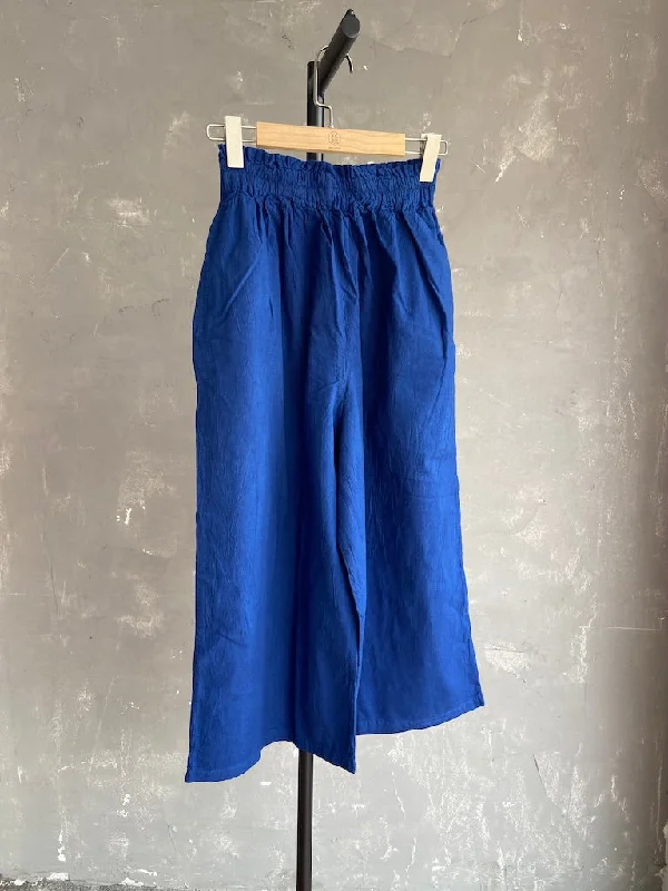 Hand Dyed Farmer's Pants in Royal Blue Cozy Lounge Pants