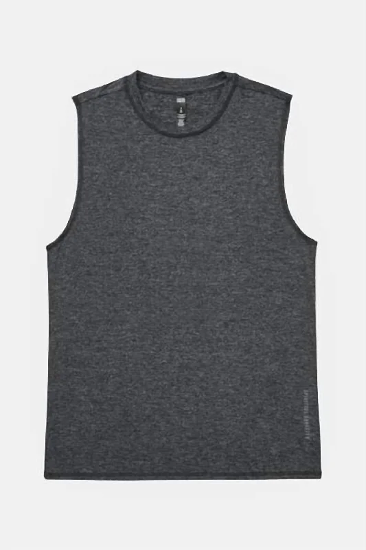 Aries Active Tank In Black ribbed tank top
