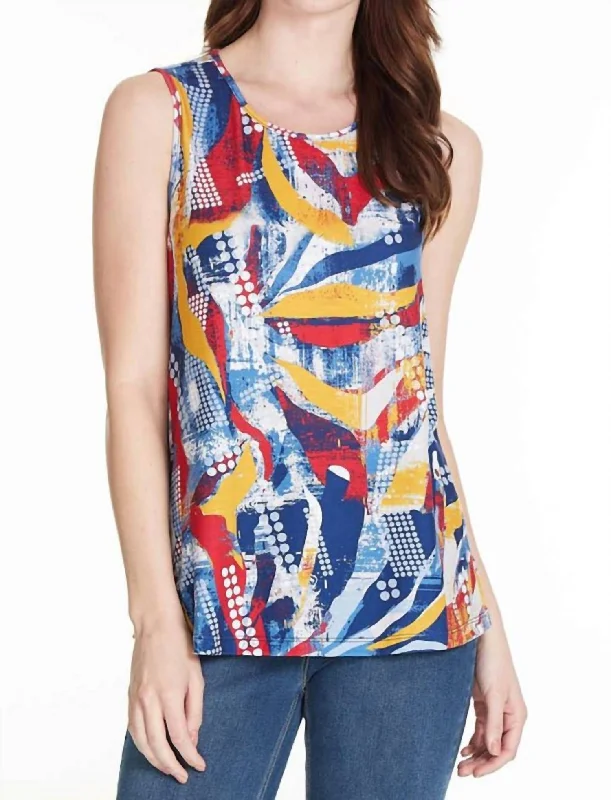 Hold My Hand Tank Top In Multi white tank top