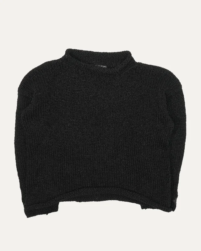 Cashmere Cross Patch Rollneck Sweater Lightweight Heavyweight Midweight