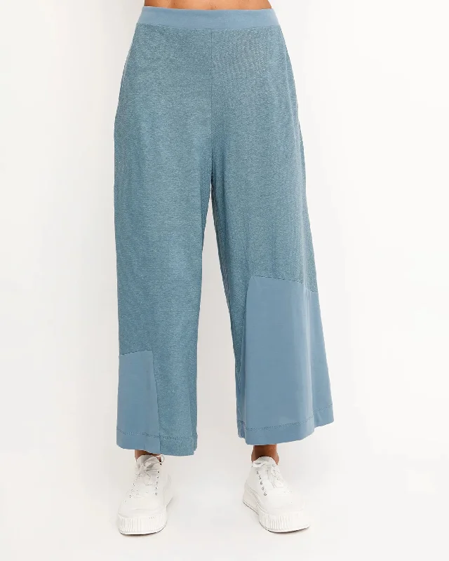 Ozai N Ku Cropped Wide Leg Pants, Azure Comfortable Maternity Pants