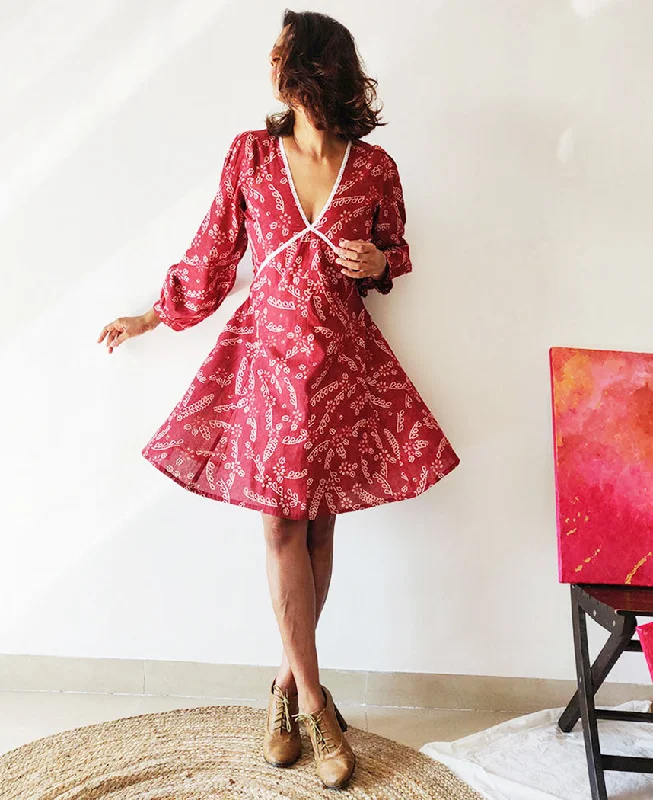Plum Gather Dress