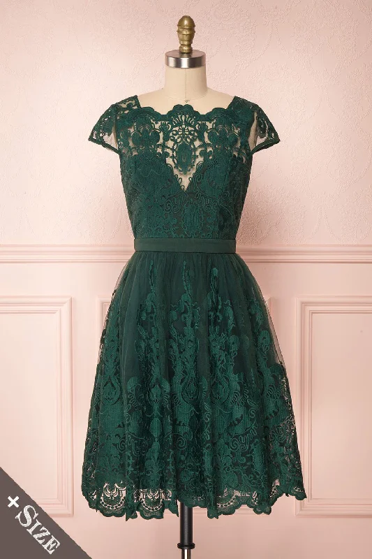 Andela Green | Lace Cocktail Dress