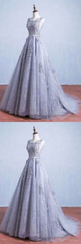 Princess Prom Dresses,Long Gray Lace Tulle Elegant Prom Dress For Teens,Quinceanera Dresses cg11796 Princess Prom Dresses,Long Gray Lace Tulle Elegant Prom Dress For Teens,Quinceanera Dresses cg11796