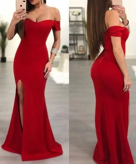 Off Shoulder Long Prom Dress 8th Graduation Dress Custom-made School Dance Dress cg11333 Off Shoulder Long Prom Dress 8th Graduation Dress Custom-made School Dance Dress cg11333