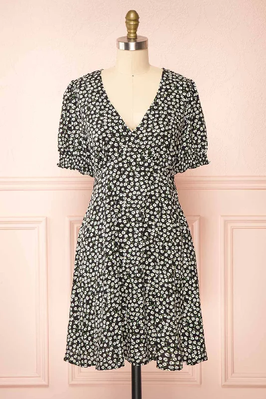 Anastasia Black | Short Floral Dress
