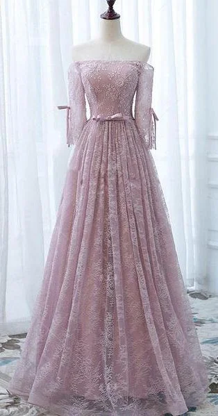 Pink Prom Dresses,Lace Orin Gown,Long Prom Dress,Off The Shoulder Prom Dresses cg12049 Pink Prom Dresses,Lace Orin Gown,Long Prom Dress,Off The Shoulder Prom Dresses cg12049