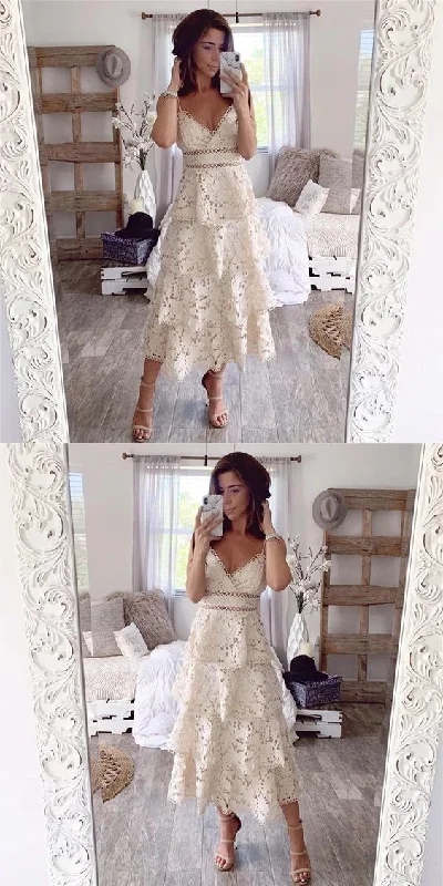 Charming V-Neck A-Line Prom Dresses, Evening Dress Prom Gowns   cg12054
