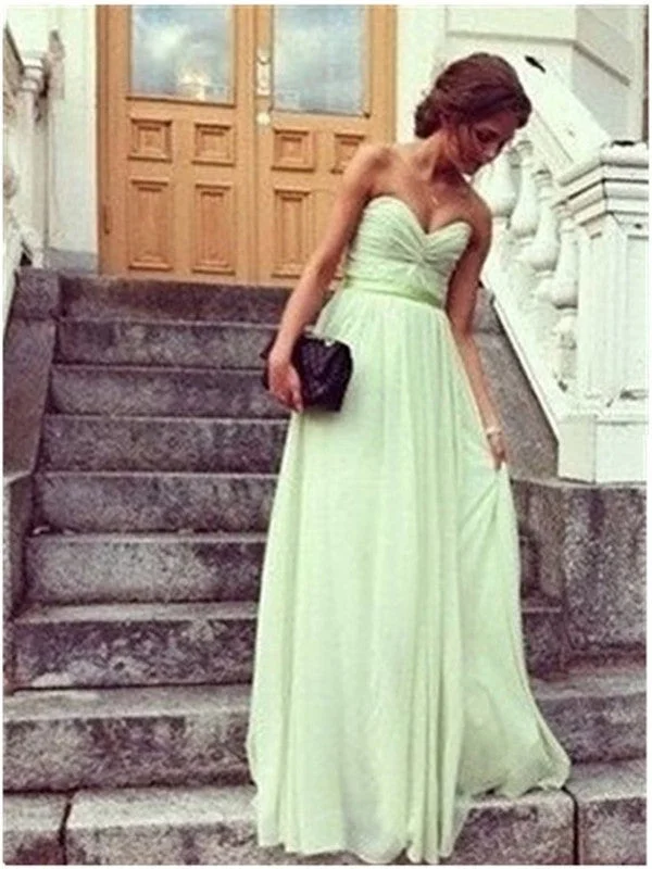 Custom Made A Line Sage Long Prom Dresses, Long Bridesmaid Dresses, Formal Dresses, Wedding Party Dresses Tunics Occasion special