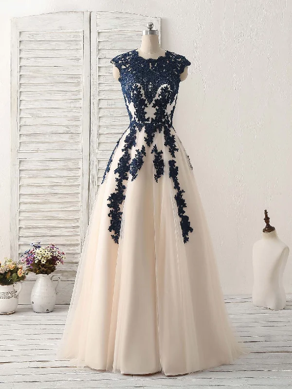 A-Line Tulle Appliques Formal Party Dress Bridesmaid Dress,DP1440 Tunics Practical durable