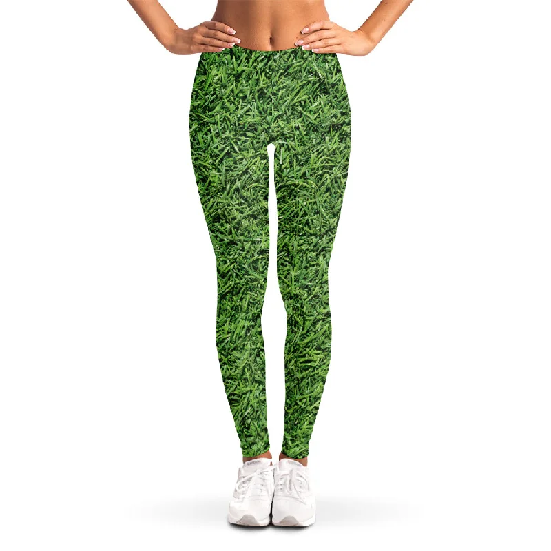 Golf Course Grass Print Women's Leggings Fashionable Sports Leggings