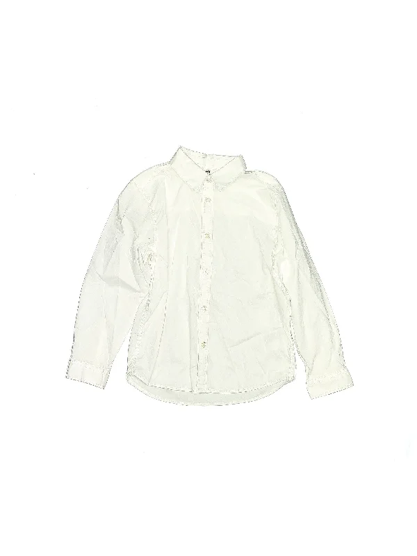 Long Sleeve Button Down Shirt Cashmere Blend Cotton Blend Poly Blend