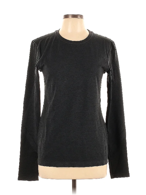 Long Sleeve T Shirt Chenille Brocade Lace