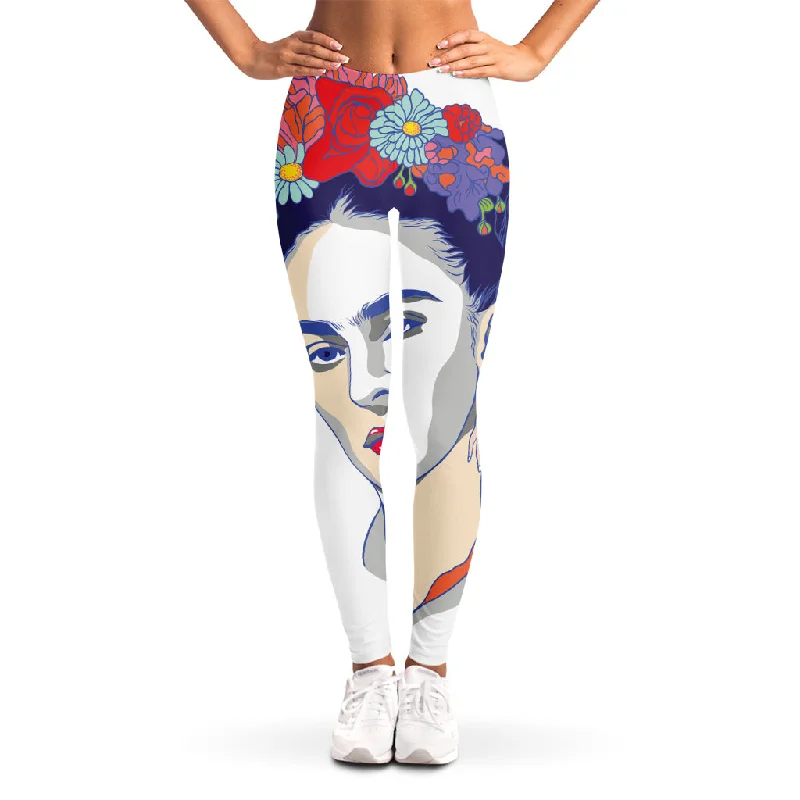 Magdalena Carmen Frida Kahlo Print Women's Leggings Comfortable Yoga Tights Leggings