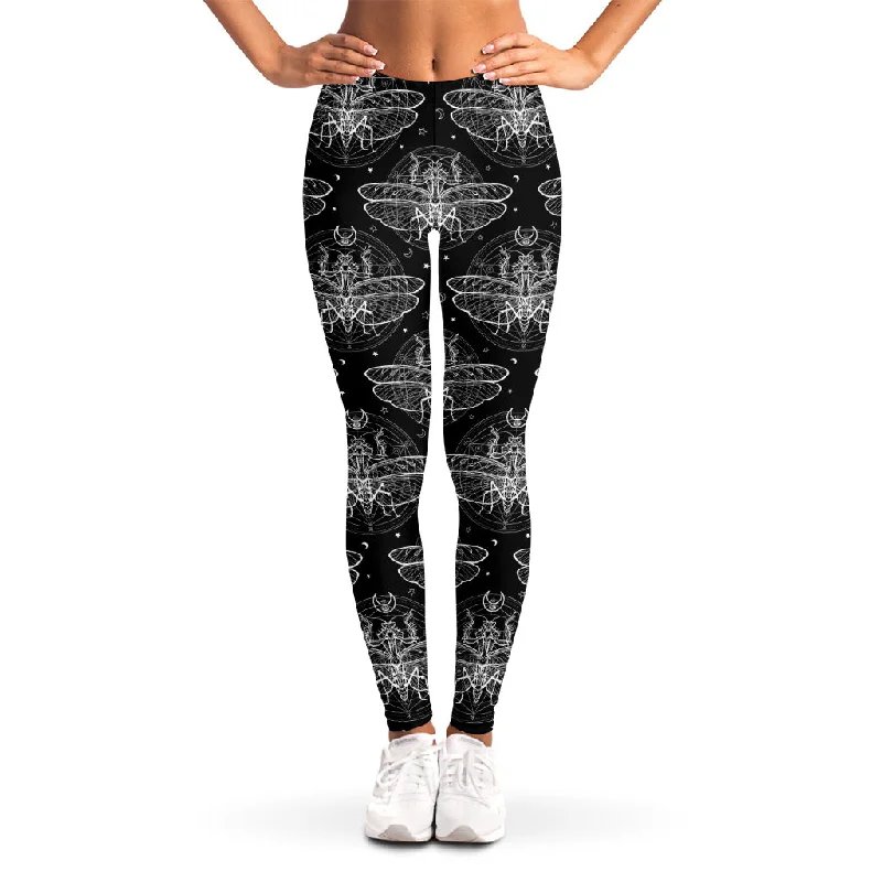 Mantis Spirit Animal Pattern Print Women's Leggings Comfortable Fleece-Lined Leggings