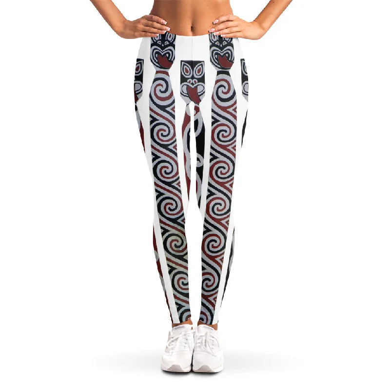 Maori Fence Print Women's Leggings Comfortable Compression Leggings