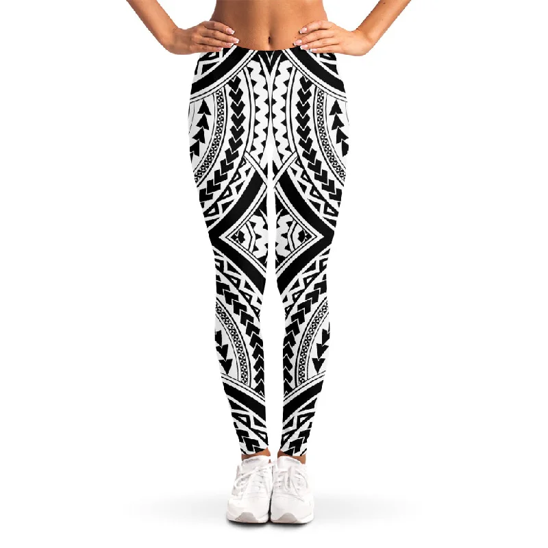 Maori Tribal Polynesian Tattoo Print Women's Leggings Stylish Printed Sport Leggings