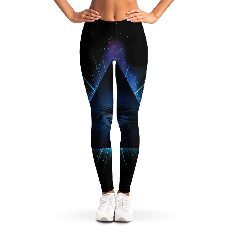 Masonic Eye All Seeing Print Women's Leggings Comfortable Lounge Leggings