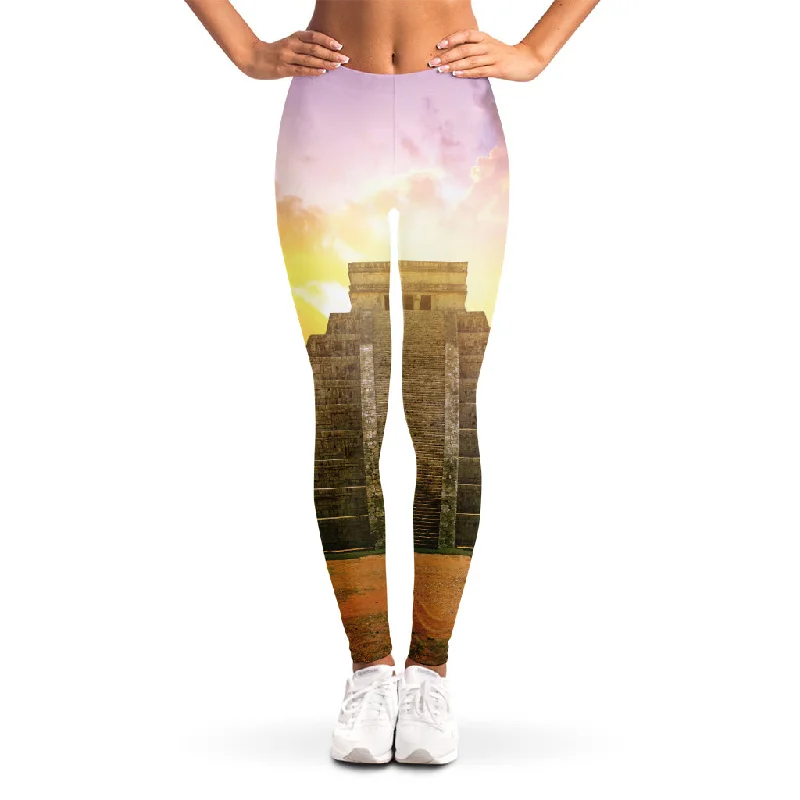 Mayan Civilization Print Women's Leggings Stylish Printed Stretch Leggings