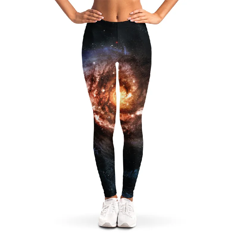 Milky Way Universe Print Women's Leggings Comfortable Zip-Up Leggings