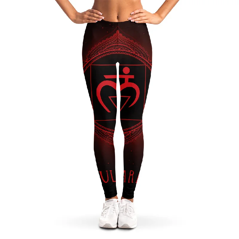 Muladhara Chakra Symbol Print Women's Leggings Comfortable Stretch Leggings