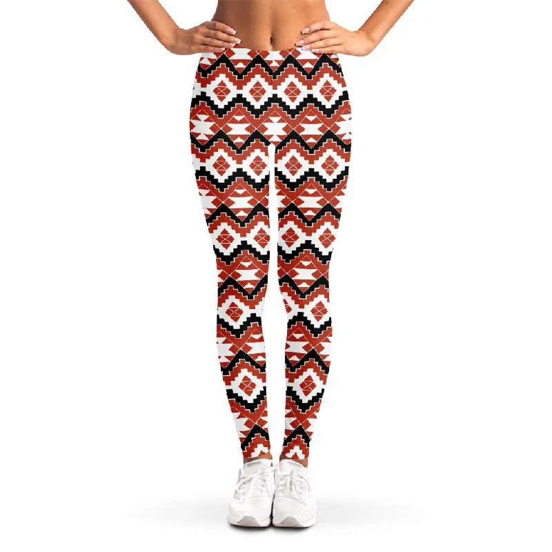 Native American Indian Pattern Print Women's Leggings Trendy Seamless Sports Leggings