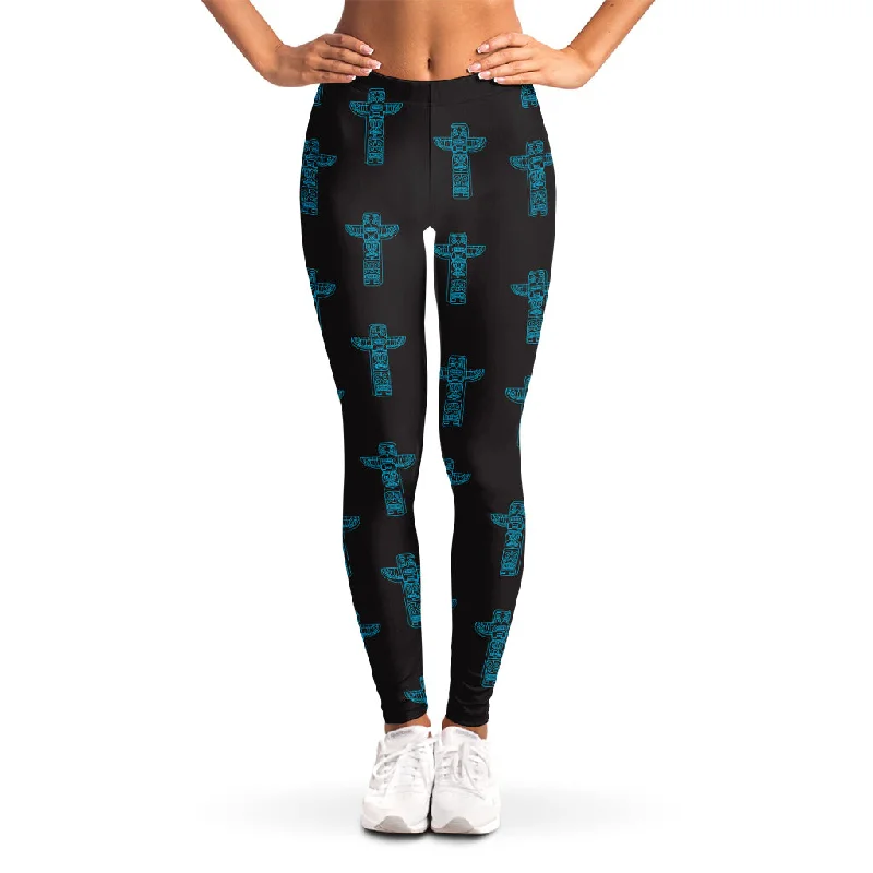 Native Totem Pattern Print Women's Leggings Stylish Sweatproof Leggings