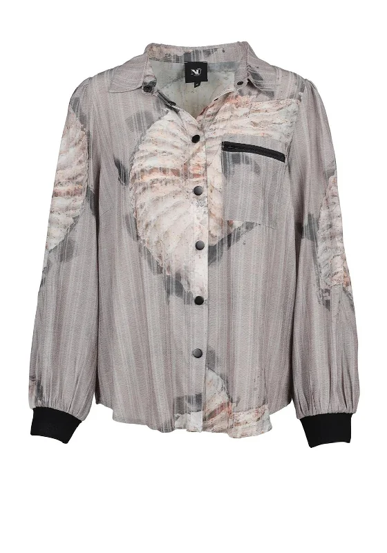 Nu Denmark Tia Fossils Shirt, Sea Sand Mix Chenille Brocade Lace