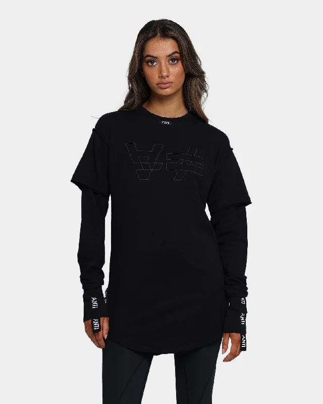 The Anti Order Future Symbolism Long Sleeve T-Shirt Black/Black Knit Fabric Woven Fabric Fleece Fabric