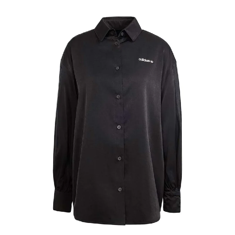 adidas - Women's Originals 3S OS Shirt (IR9789) Silk Blend Satin Velvet