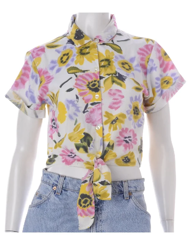 Label Nancy Ladies Hawaiian Tie Front Shirt Rayon Fabric Velvet Fabric Corduroy Fabric