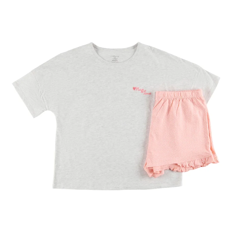 Carisma Women's Ocean Breeze T-Shirt Boxer Set, 2-Piece Zippered Buttoned Snapped