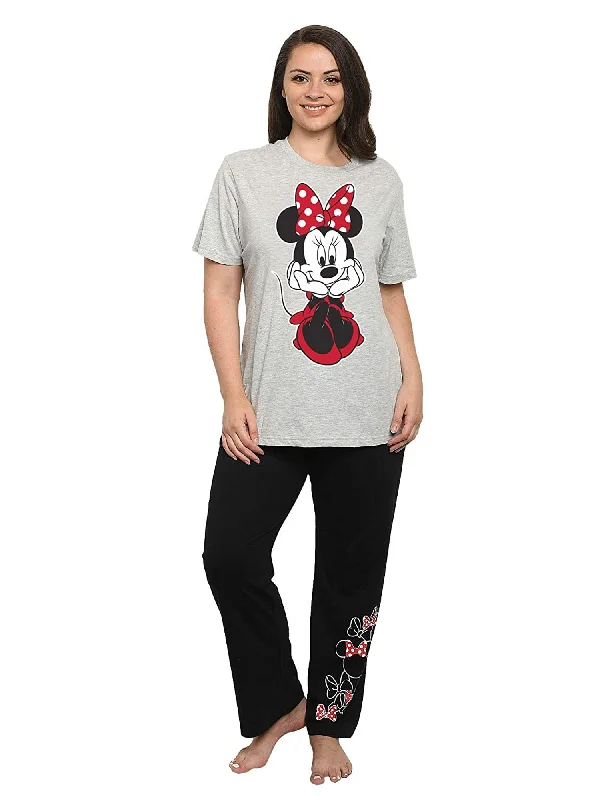 Disney Womens Plus Size Minnie Mouse T-Shirt & Lounge Pajama Pants 2 PC Set Mesh Canvas Denim Disney Womens Plus Size Minnie Mouse T-Shirt & Lounge Pajama Pants 2 PC Set Mesh Canvas Denim