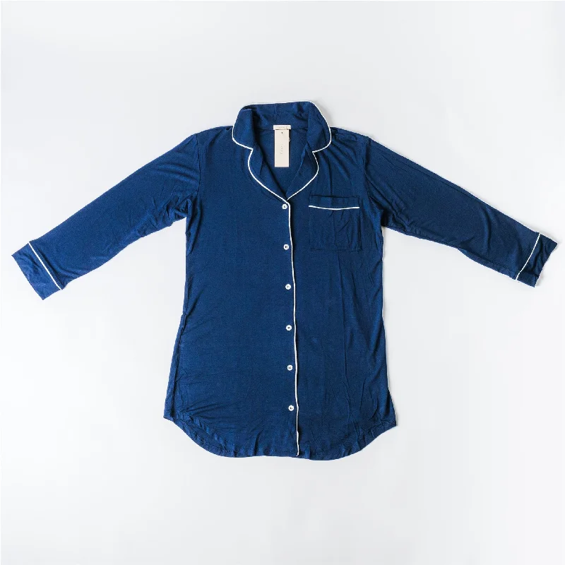 Gisele Navy/Ivory Sleepshirt Machine Wash Dry Clean Hand Wash